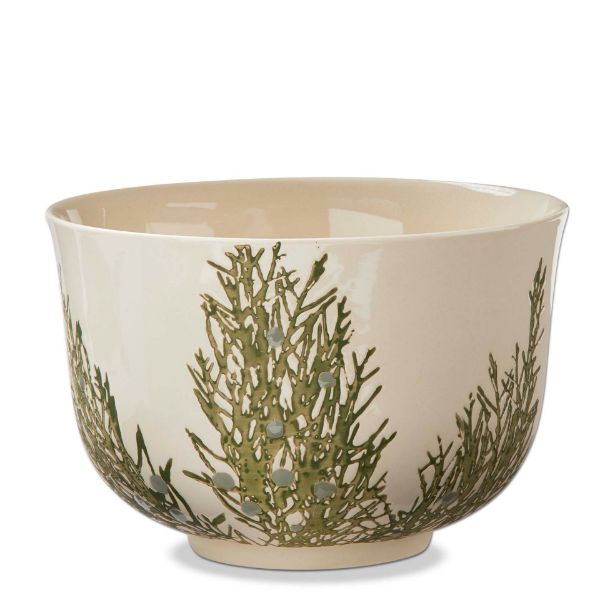 Stoneware Wilde Pine Serving Bowl w/ Pine Trees