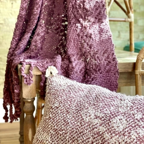 Patina Vie Handwoven Throw Blanket - Plum