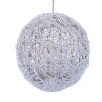 Open Weave Silver Glitter Ornament