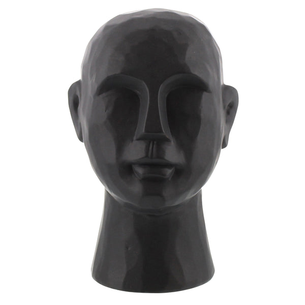 Large Matte Black Gris Geometric Bust