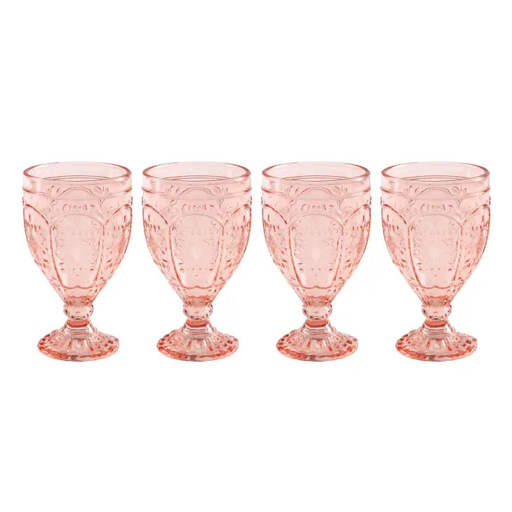 Fitz & Floyd Trestle Blush Goblet Drinking Glass