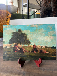 Couple in Field - Hand Painted Artist Board