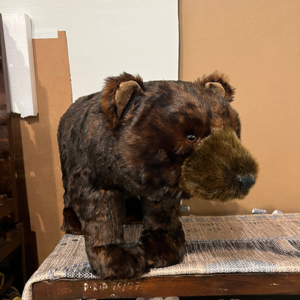 Stuffed Cinnamon Bear Footrest