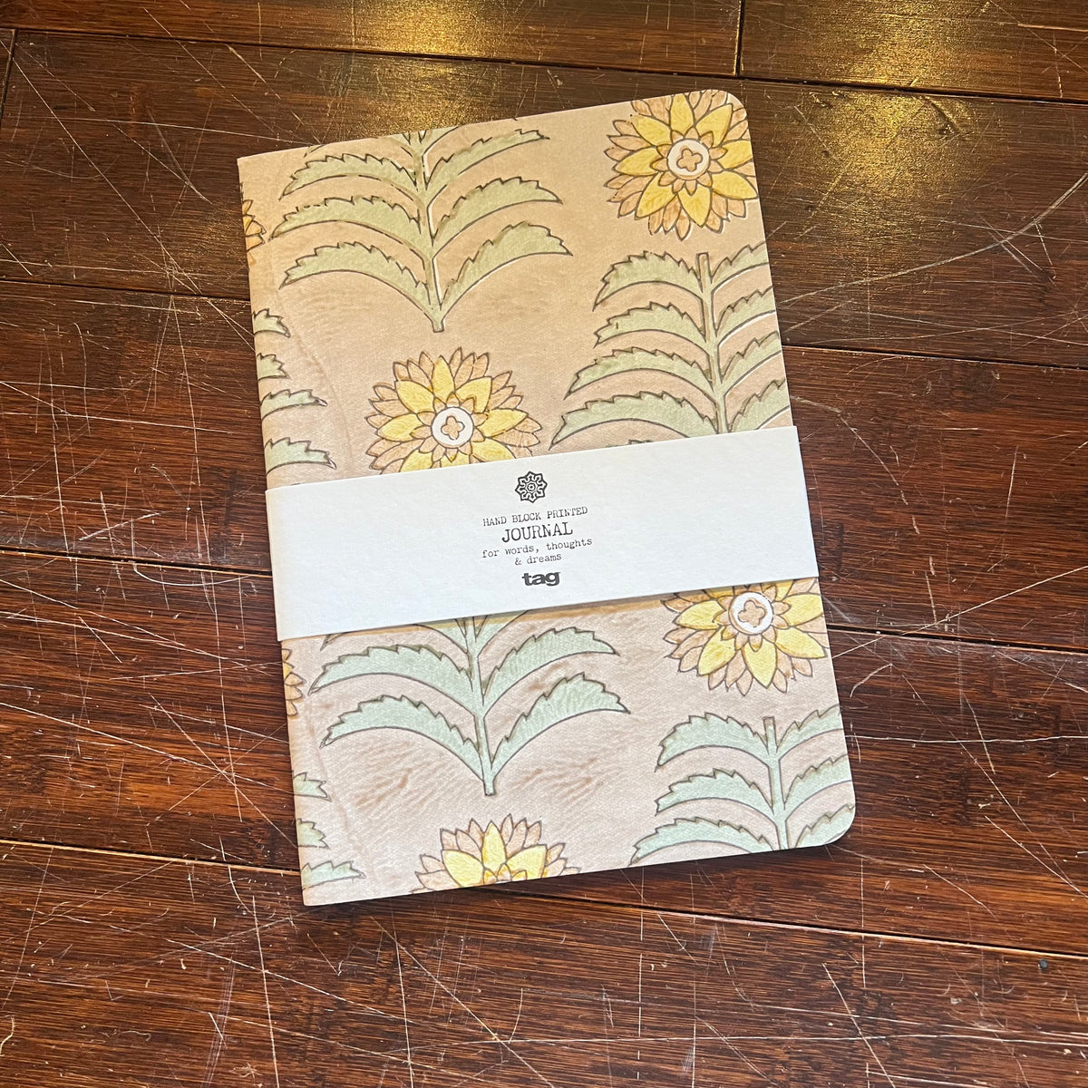 Milk & Honey Hand Block Printed Journal