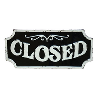 Glossy Closed Sign