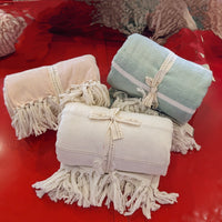 Brushed Cotton Fringed Throw