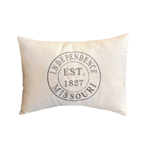 Cotton Embroidered Independence, Missouri Throw Pillow