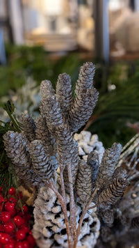 Glittered Pine Cone Spray