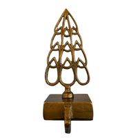 Antiqued Gold Alsace Tree Stocking Holder