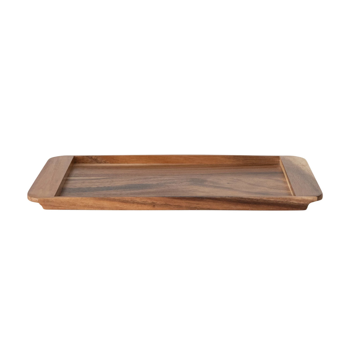 Suar Wood Serving Tray With Handles