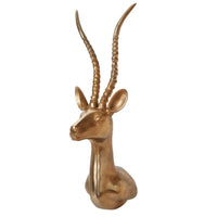 Gold Antelope Head Statue