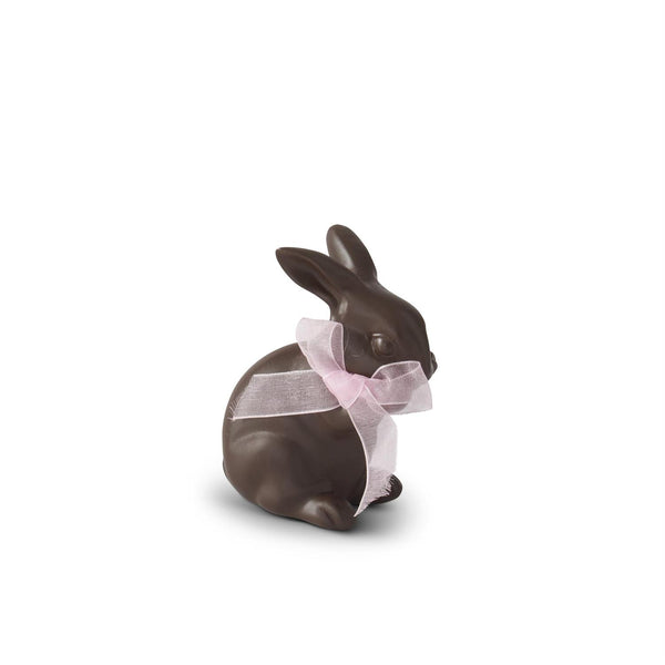 Polyresin Chocolate Easter Bunnies w/ Pink Bunnies