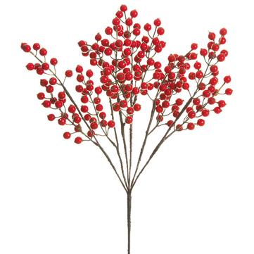 Red Berry Bush Spray- 20"