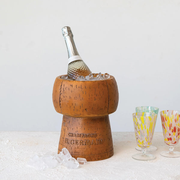 Resin Cork Shaped Ice Bucket