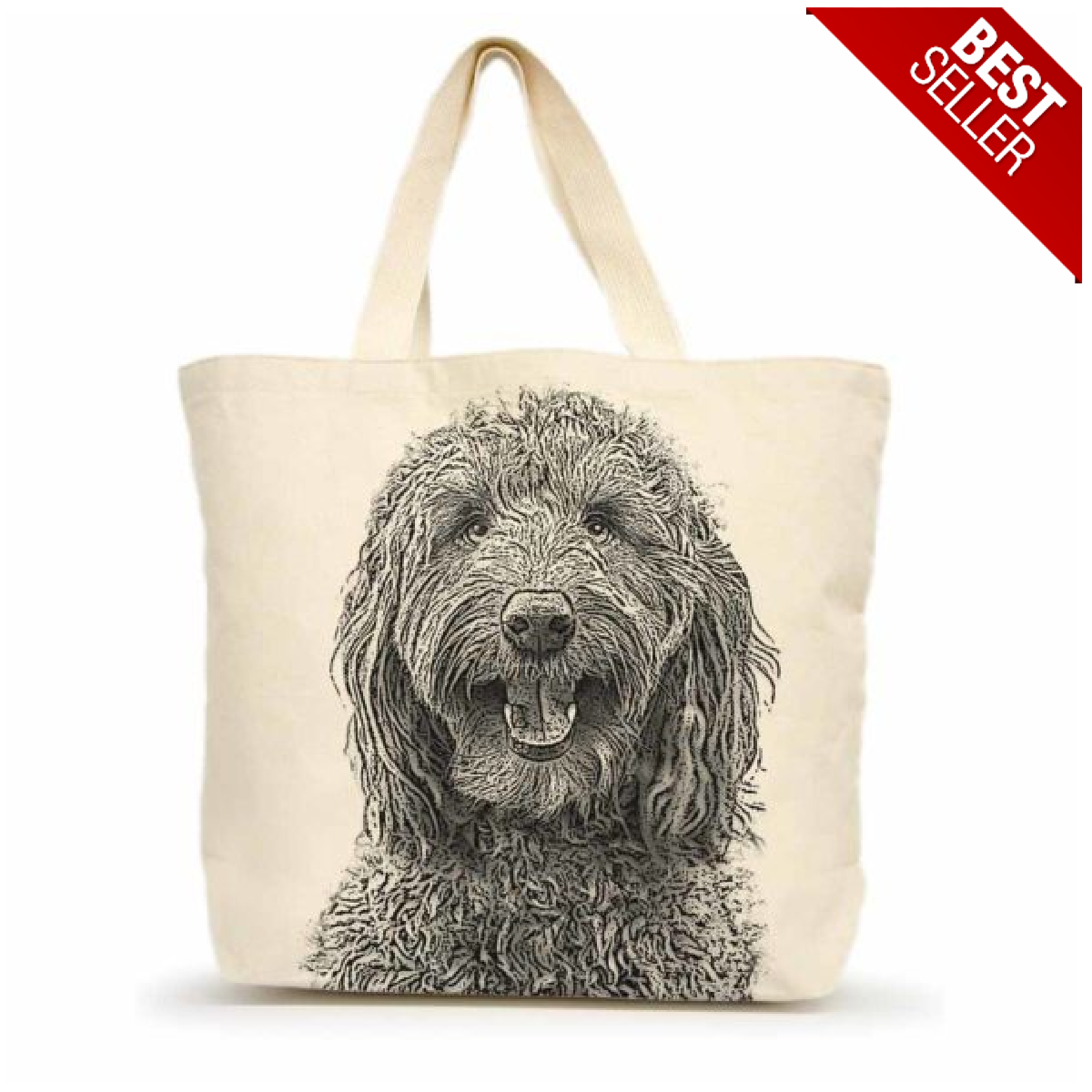 Eric & Christopher Labradoodle Canvas Tote Bag