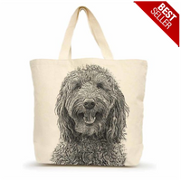 Eric & Christopher Labradoodle Canvas Tote Bag