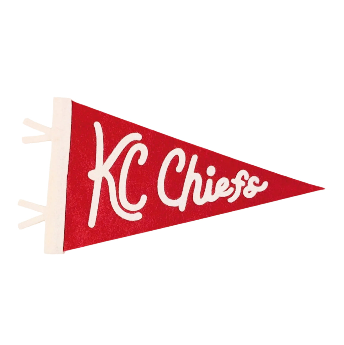 Handmade Wool KC Chiefs Pennant