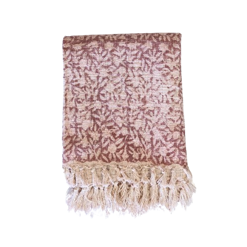 Celeste Garden Cotton Knit Throw