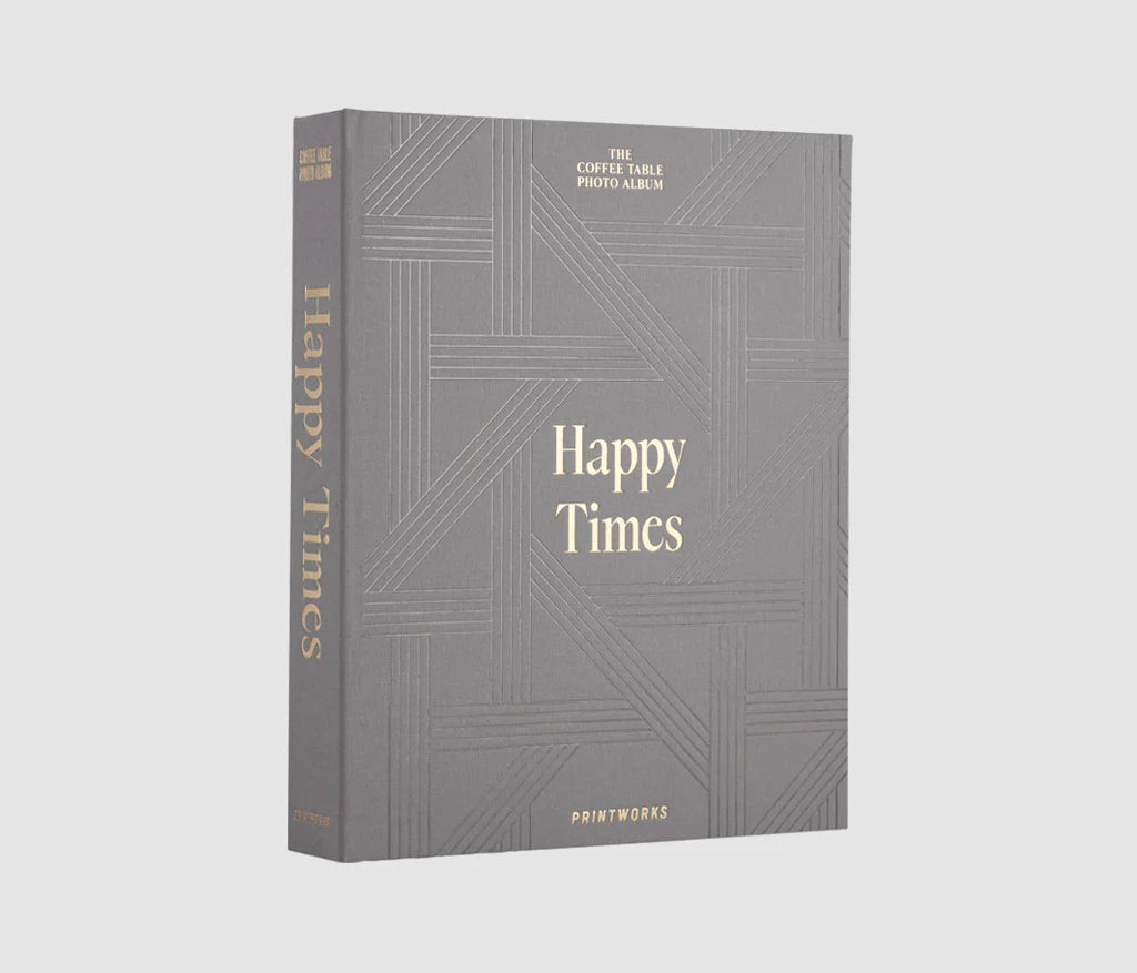 Printworks Grey Coffee Table Photo Album- Happy Times