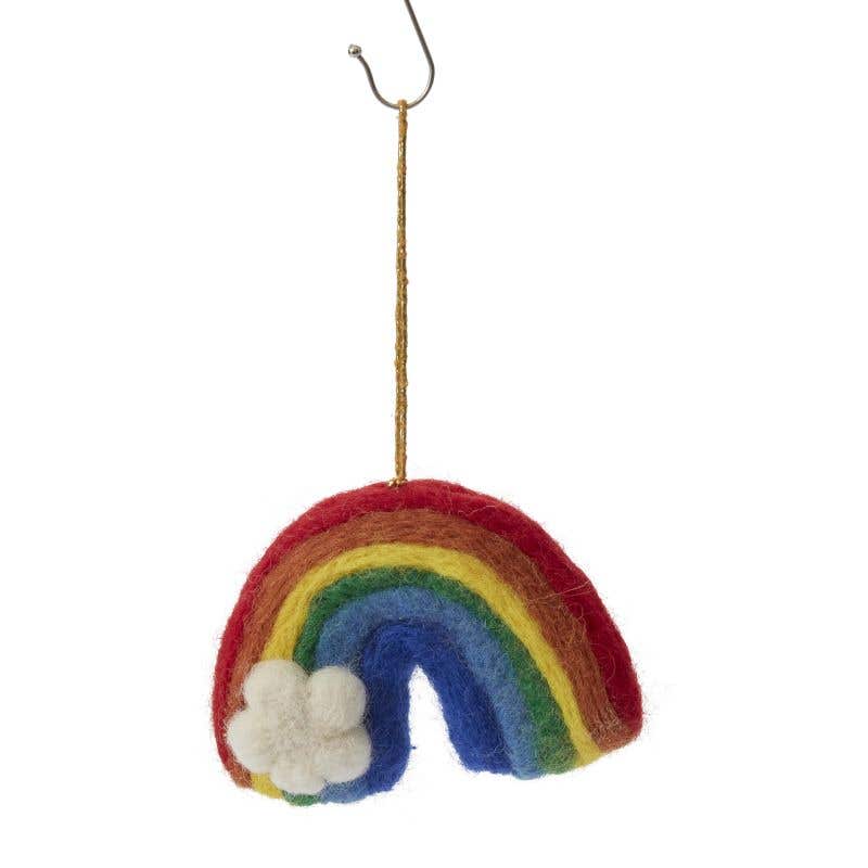 Felt Rainbow Brighter Days Ornament