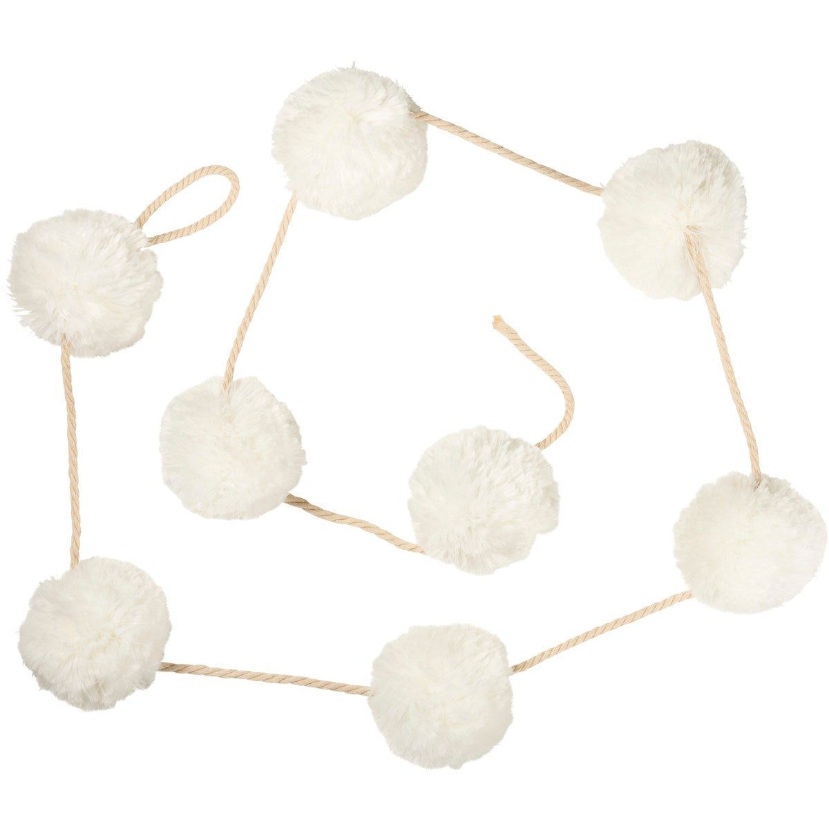 White Pom-Pom Garland