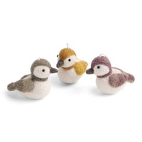 Hand Felted Sparrow - Set of 3