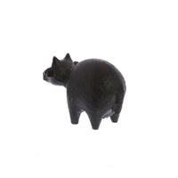 Cast Iron Mini Cow Figurine - Botero Brown