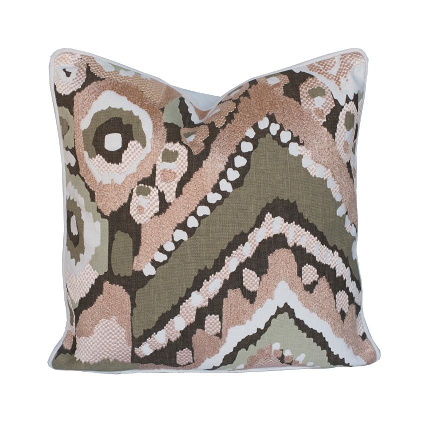 Cece Blush Embroidery Embellished  Pillow