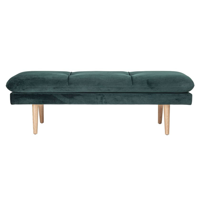 Green Velvet Bench