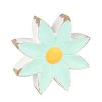 Blue Wood Daisy Head Cutout