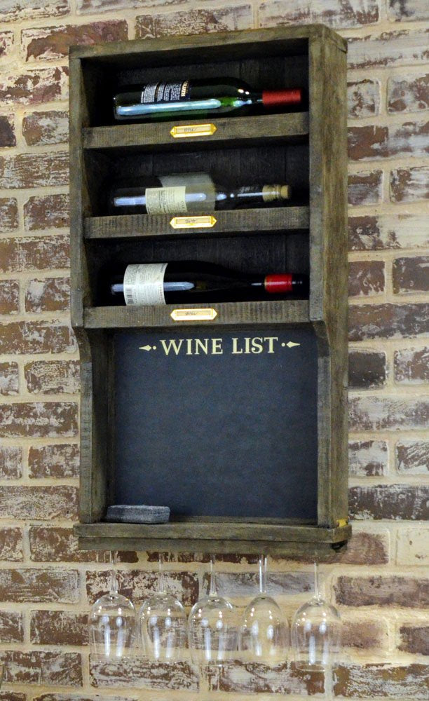 Wine Rack with Chalkboard