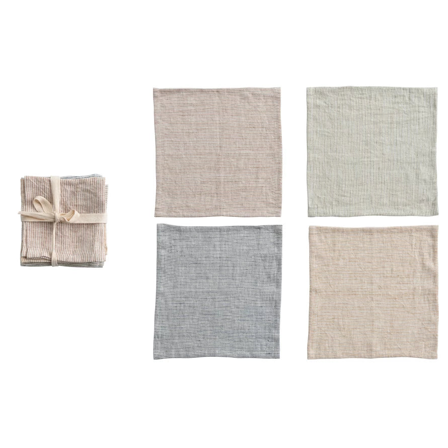 Woven Linen Cocktail Napkins