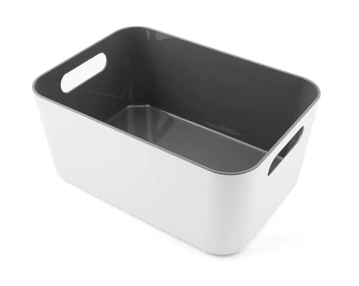 Two Tone Storage Bin w/ Handles