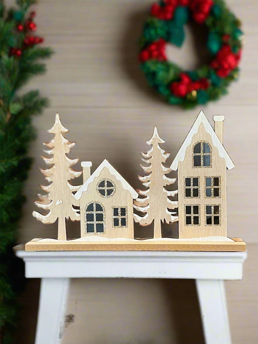 Laser Cut Houses with Trees