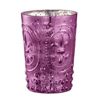 Pink Embossed Votive Holder