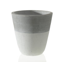 White Ribbed Textured Lifestyle Planter